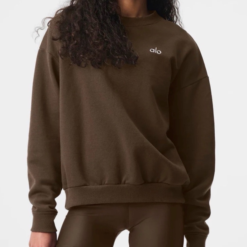 ALO Yoga Women's Coffee Brown Crewneck
